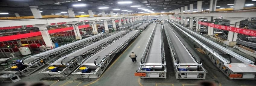 Large escalator assembly workshop