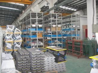 Elevator spare parts storage and handling area